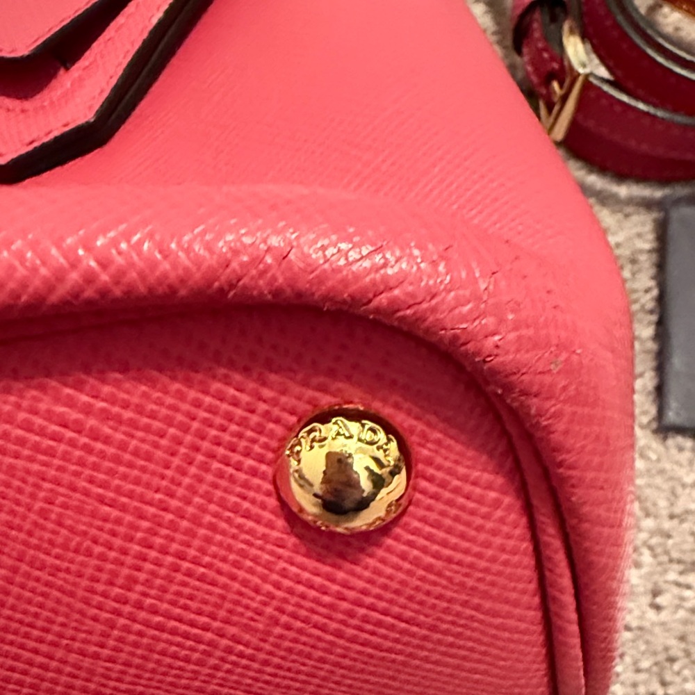 Pink Prada Staffiano Cuir in Tamaris (pink) Leather Tote - Picture 3 of 16